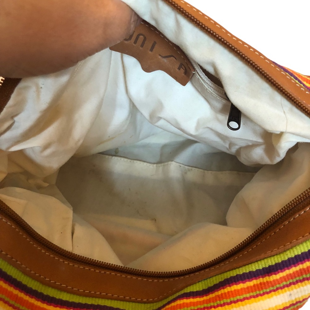 Unisa Canvas Bright Striped Bag - Picture 2 of 13